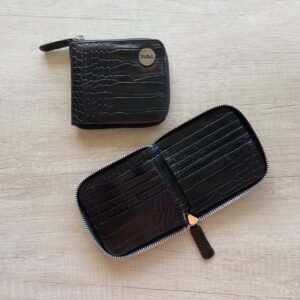Billetera pocket negra textura mate